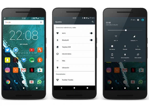 Android Nougat permitirá a las apps entrar en el menú de ajustes rápidos