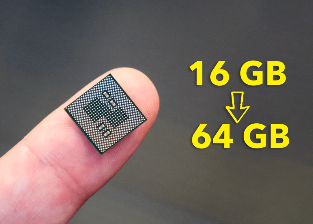 Este usuario le cambió el chip de memoria a su móvil: de 16 a 64 GB